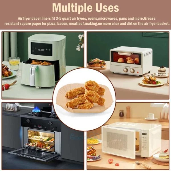 Air Fryer Liners 100 pcs Disposable Parchment Paper Liner Non Stick Food