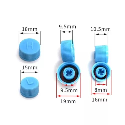 30x A/C Refrigerant Port Cap Replacement Air Conditioning Charging Valve Cover - Bild 3 von 13