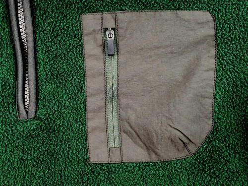 G.H. Bass & CO Mens Pullover Jacket SizeL L/S 1/4 Zip Explorer Green Fleece Gray - Picture 4 of 8