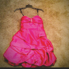 Camille La Vie Pink Strapless Pickup Dress with Detachable Bow/Sash Size 4