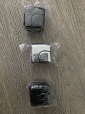 3pk All Metal Fidget Spinner Cube Toy Boys Girls Kids Adults ADHD Stress Blk/slv