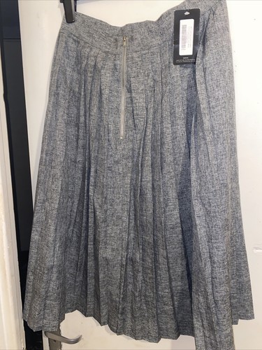 PLT grey pleated skirt 14 - Picture 4 of 4