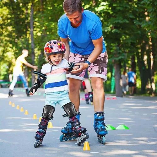 6Stk Schutzausrüstung Set Protektoren Kinder Knieschoner Schoner Inline Skates!! - Bild 8 von 49