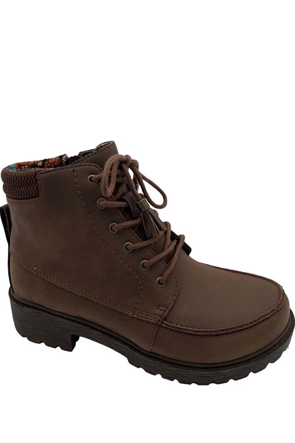 Кожаные ботинки Alegria на шнуровке Chevon Relaxed Cocoa 14990₽