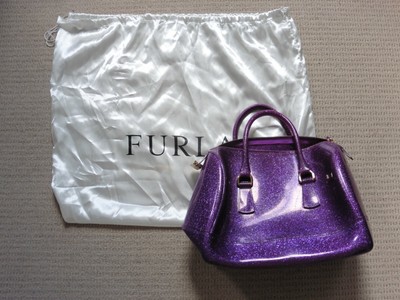 Furla Purple Rubber Glitter Candy Tote Bag Ebay