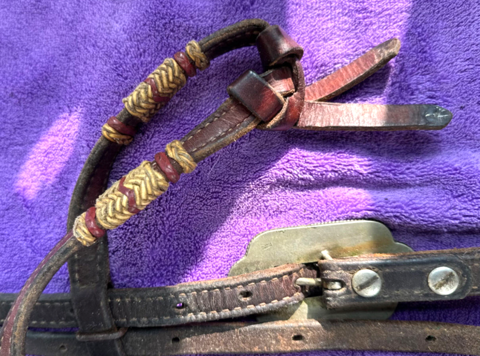 *VTG CHAMPION TURF SILVER WESTERN BRAIDED RAWHIDE RANCH COW HORSE SHOW