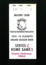Golden State Warriors vs Chicago Bulls 1974-75 Playoffs Finals Game 5 Ticket