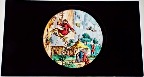 Jack and The Beanstalk Antique Set of 7 Wooden Framed Magic Lantern Slides c1885 - Picture 7 of 8