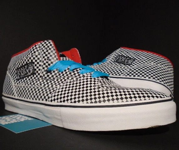 2009 VANS HALF CAB SUPREME CHECKERS SK8 HI WHITE BLACK RED ERA S VN 0XTXBLK 11.5