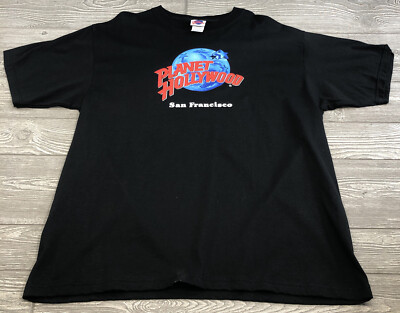 VTG Planet Hollywood San Francisco T Shirt Mens Size XL Black MADE IN USA