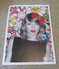 2022 Pop Art Graphic Print Signed, Death NYC, "Taylor Swift" #3; 12 1/2" x 18"
