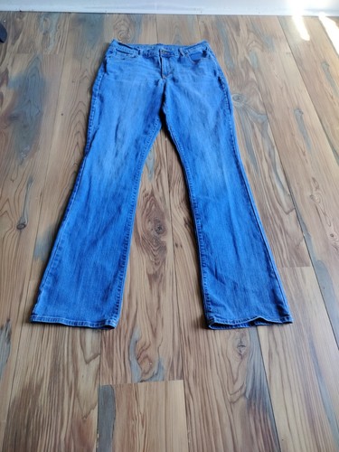 Old Navy Womens 14T Tall Jeans Curvy Mid Rise Stretch Blue Straight 35" Inseam - 第 3/13 張圖片