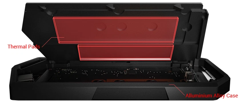 ASUS ROG Strix Arion Lite M.2 NVMe SSD Enclosure, USB-C, 10 Gbps, Tool-Free - Image 4 of 4
