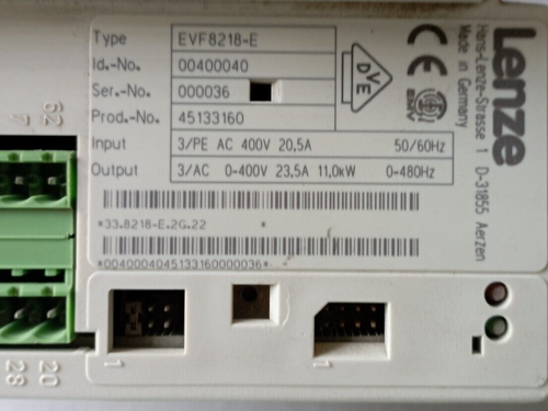 CONVERTISSEUR DE FREQUENCE 11KW EVF8218-E LENZE - Picture 2 of 2