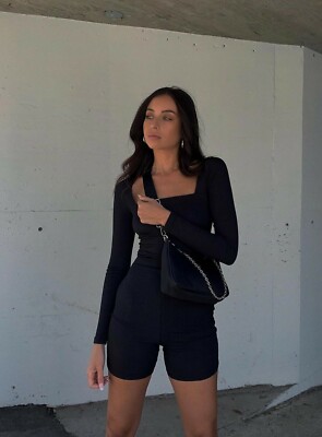 princess polly baby blue dress Princess Polly tie shoulders scoop neck romper in black