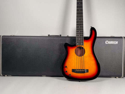 Circa 1990s Carvin AC50 Sunburst 5-String Semi-Hollow Bass w/OHSC - Picture 5 of 20