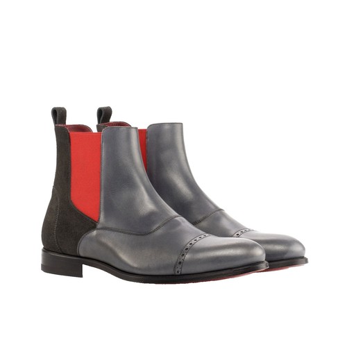 JBU Kai Water Resistant Chelsea Boot Gray Leather Pull-On  display picture 3
