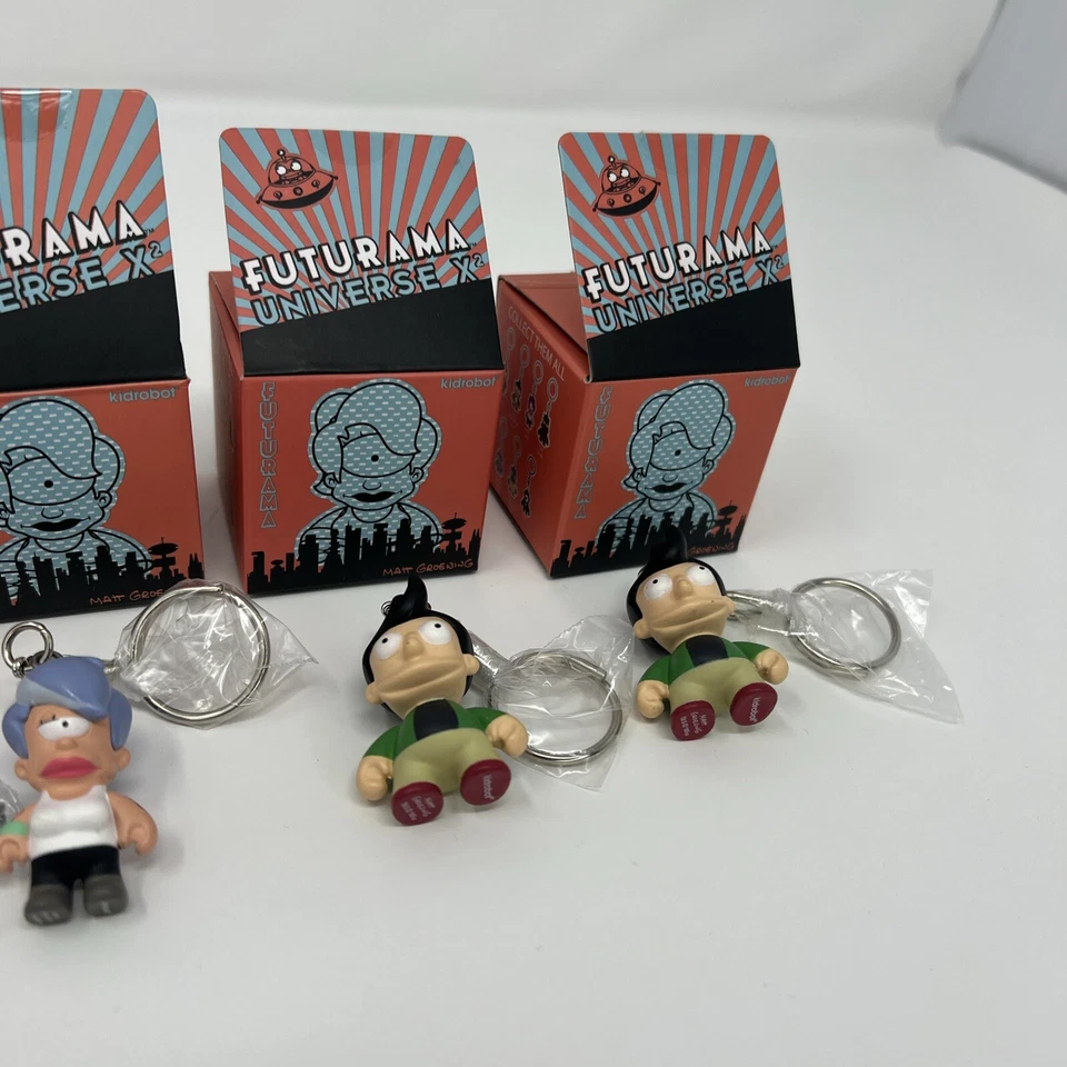 Kidrobot Futurama Vinyl Figure Keychain Blind Box Lot Old Leela Fry Universe X - Image 3 of 4