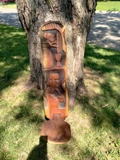 African Tribal Wooden Carved Chair