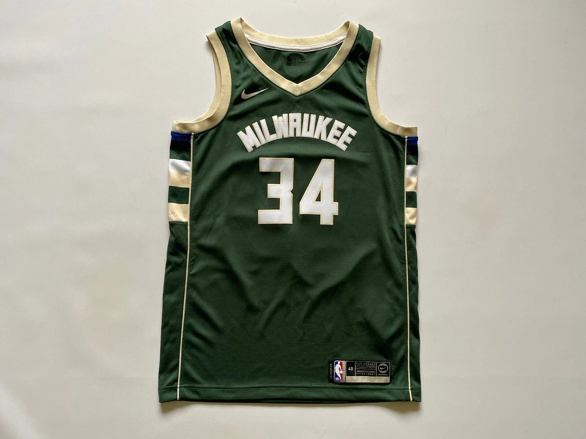 NBA MILWAUKEE BUCKS BASKETBALL SHIRT JERSEY NIKE #34 GIANNIS ANTETOKOUNMPO