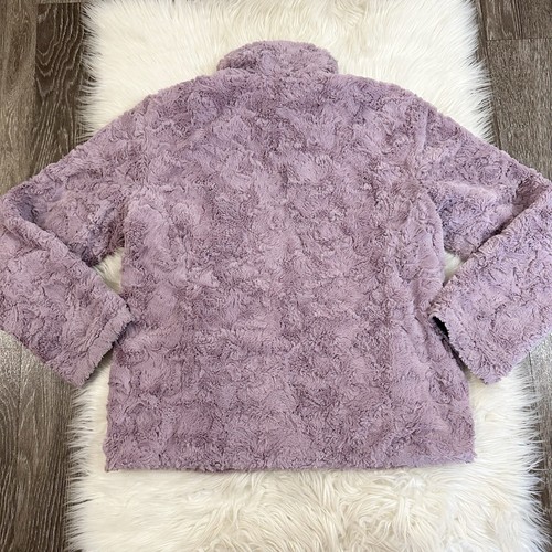 The North Face Girls Reversible Moss Bud Swirl Jacket Size Large 14/16 Lavender - Picture 2 of 16