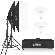 20" x 27" Softbox 5500K LED Bulbs Adjustable Makeup Video Softbox Lighting Kit
