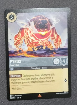 Pyros, Lava Titan 187/204 Rare Lorcana Karte EN3