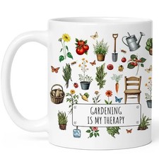 s Mugs Gift for Women - Gardening is My Therapy Mug for Lovers, Garden Plant