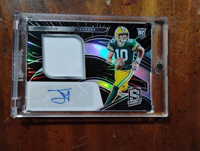 2020 Jordan Love Panini Spectra Rookie Patch Autograph # 10/60 Jersey Match Auto