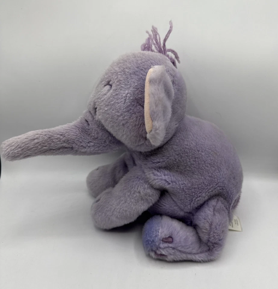 Disney Store Winnie the Pooh HEFFALUMP Plush 14" Small Lumpy Purple Elephant  - Image 2 of 4