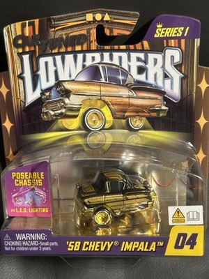 CarTuned 58 Chevy Impala Black #04 Series 1 Lowriders LED Glow Lowriders 1/64  