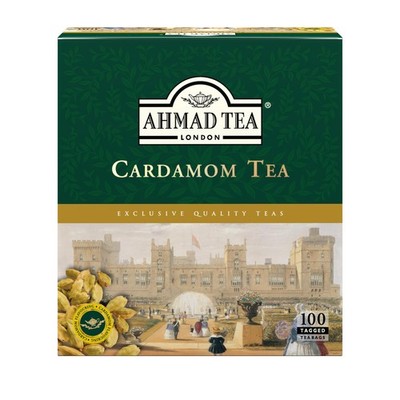 Ahmad Tea Black Tea, Cardamom Teabags (No 100 Count (Pack of 1), 
