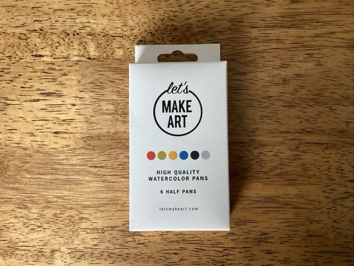 Let’s Make Art High Quality Watercolor Pans (6 Half Pans)