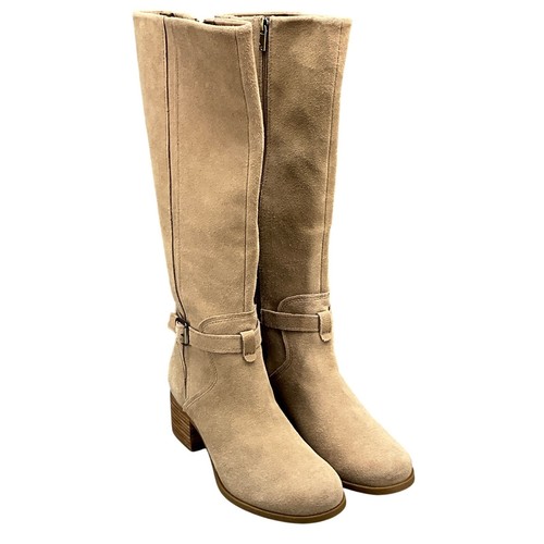 Koolaburra UGG Madeley hellbraun Wildleder Leder seitlicher Reißverschluss Westernstiefel hoher Damen 8 - Bild 1 von 12
