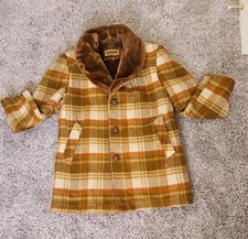 Vintage Cresco Coat Wool Western Pendlton Look Plaid Geometric M40 Mountain Man