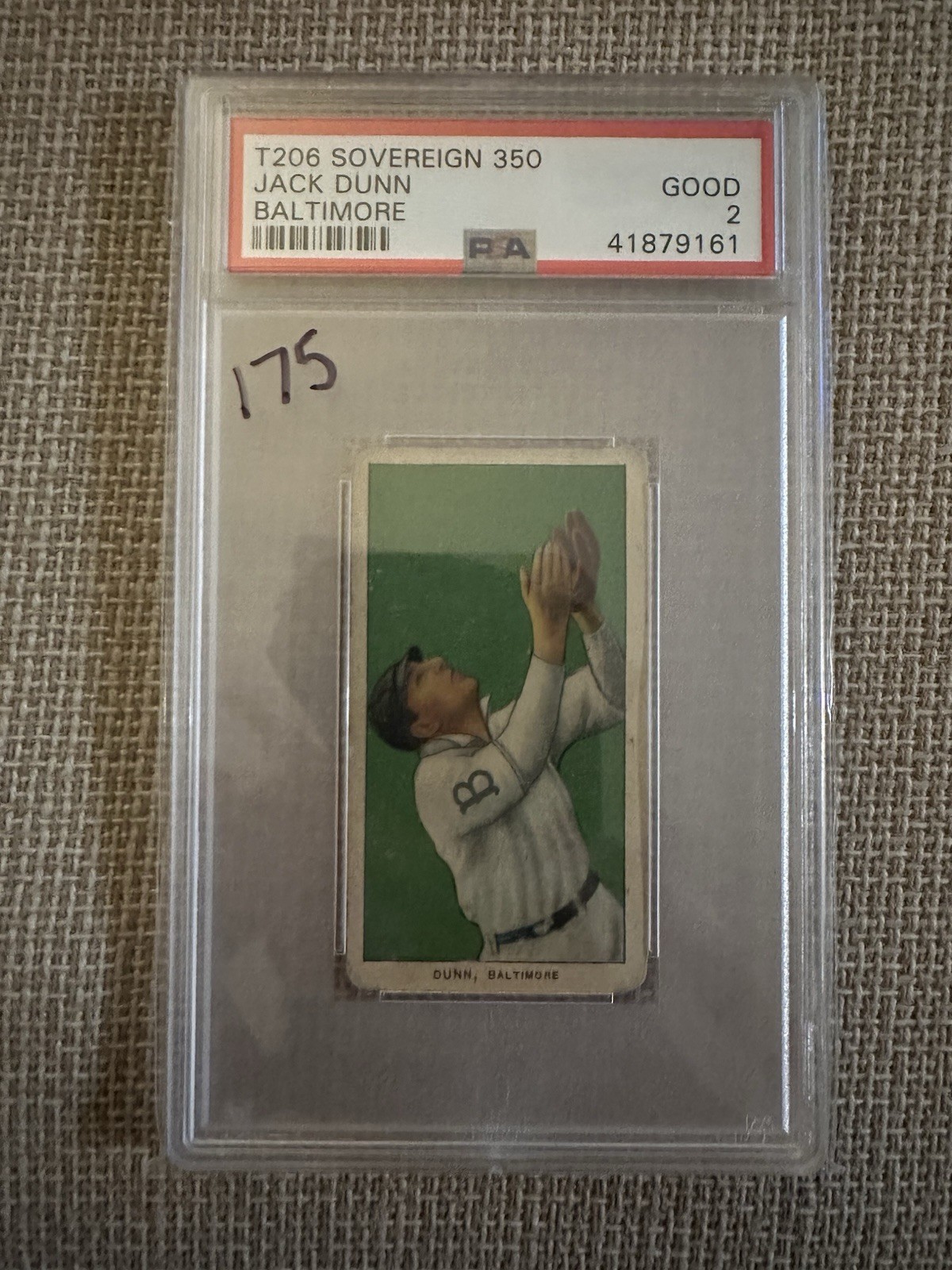 1910 Sovereign Cigarettes (T206) PSA 2 Jack Dunn Baltimore