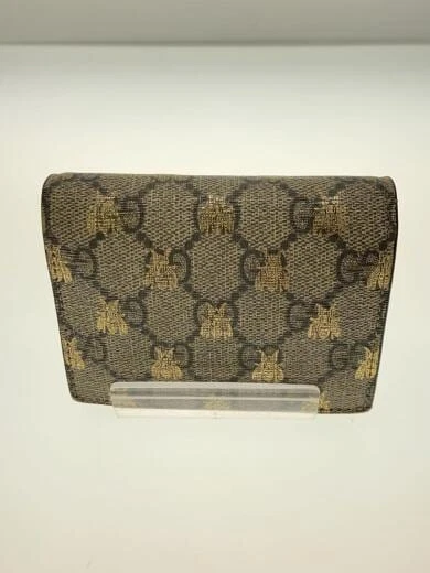 Portefeuille GUCCI 2 plié GG Supreme PVC BEG femme s du Japon