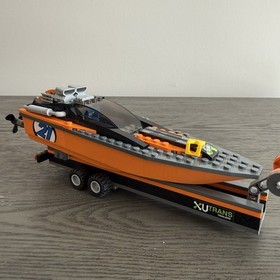 LEGO CITY: 4x4 with Powerboat (60085) 100% Complete with Minifigures Retired