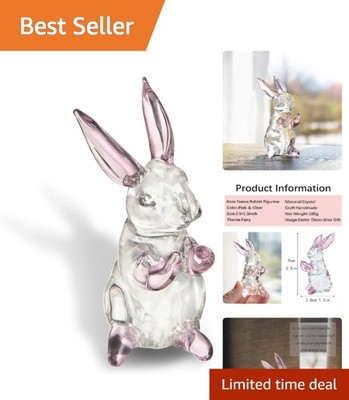 Elegant 3.5'' Crystal Bunny Figurine - Perfect Gift for Birthdays & Easter