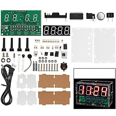 DIY Electronic Clock Kit Multifunction Digital Clock Soldering Practice Kit DC5V