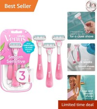 Sensitive Women's Disposable Razors - Single Package of 3 Razors