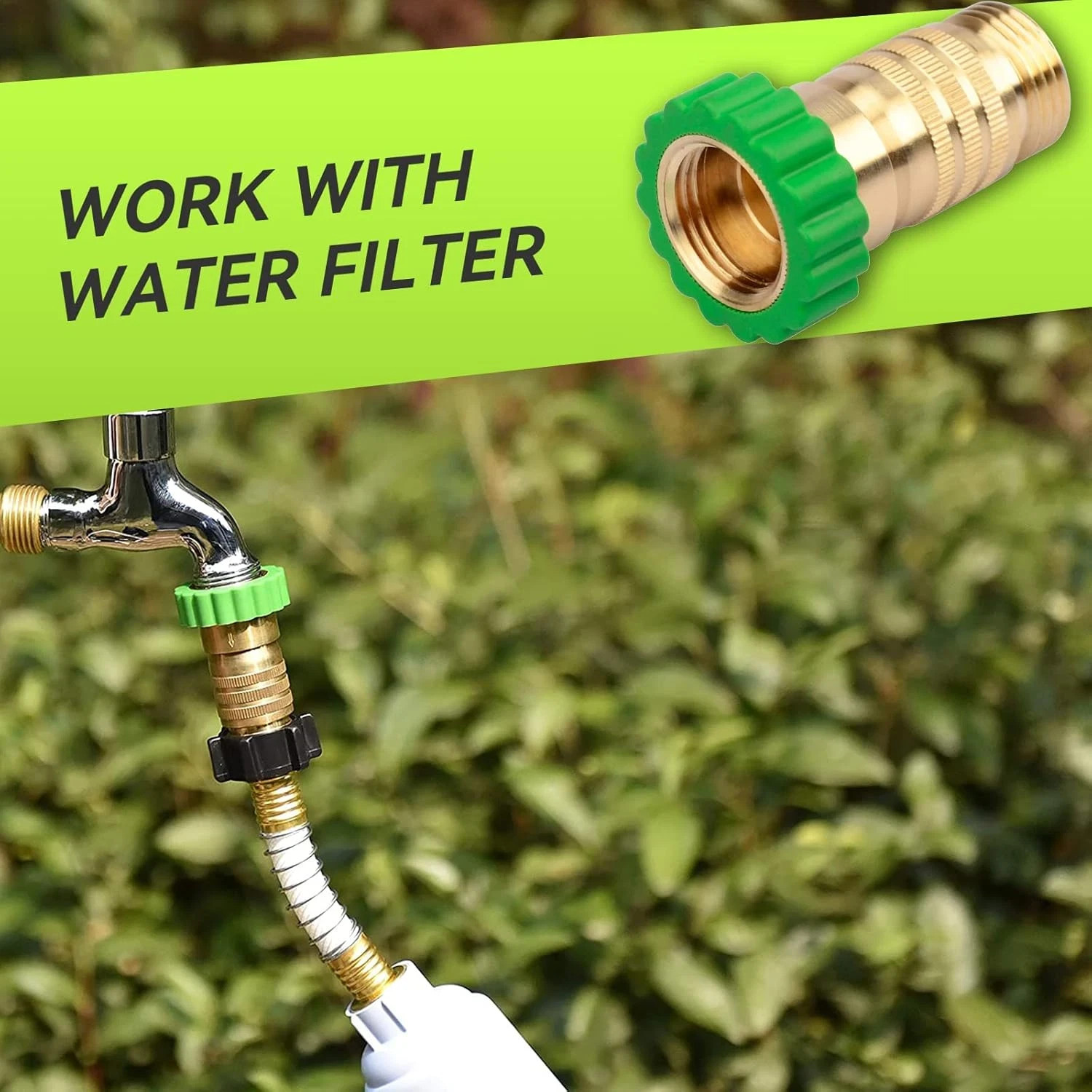 Inline Water Pressure Reducer Lead-Free Brass, Regulator For RV Plumbing, System