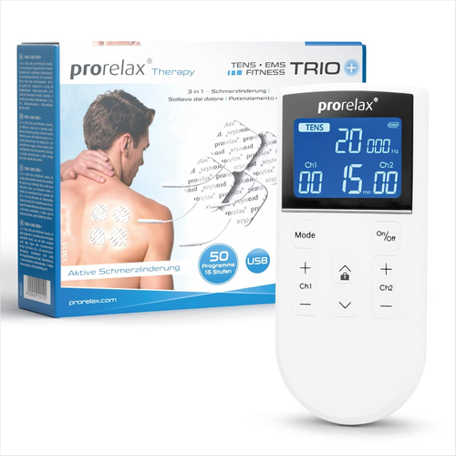TENS/EMS Trio+ | Elettrostimolatore a Batteria | 3 Terapie - TENS, EMS, FITNESS - Foto 8 di 12