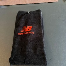 New Balance Logo Embroidered Hook Hanger Towel Black New Unreleased