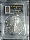 2025 American Silver Eagle PCGS/PSA MS70 FDOI KEN GRIFFEY JR MARINERS HOF