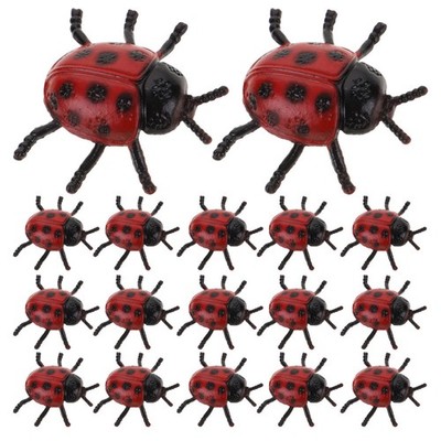 2 Pieces Statische Marienkäfer-modelle Glückskäfer Marienkäferfiguren