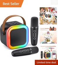 Rechargeable Mini Karaoke System for Kids  Adults: Perfect Gift for Parties