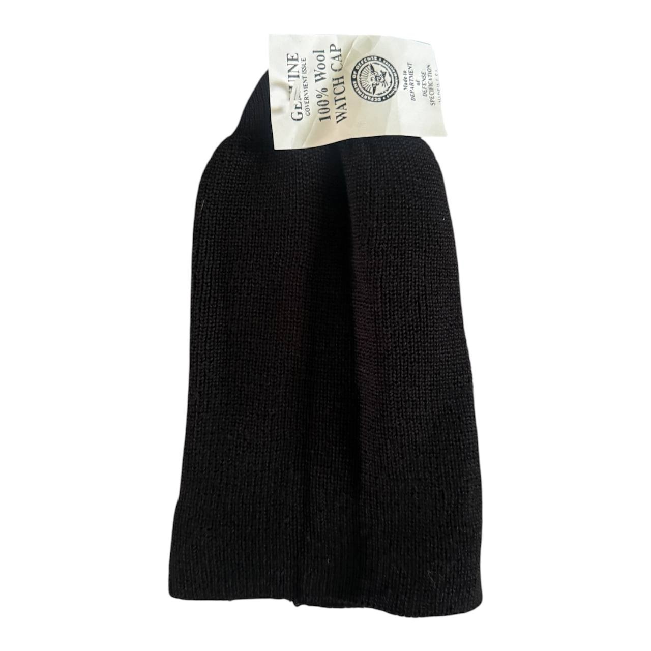 Vintage GI 100% Wool Watch Cap Black Military Beanie USA Government Issue NOS