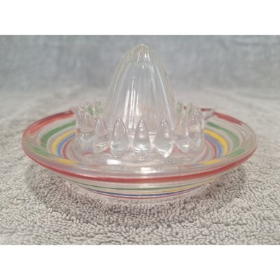 Vintage Anchor Hocking Citrus Juicer Reamer Rainbow Ring 7.5'' 1950s Excellent!