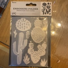 Darice Embossing Folder A6, Template Scattered Cactus 4.25" x 5.75"